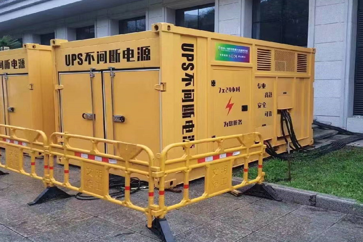 景宁发电机租赁施工现场